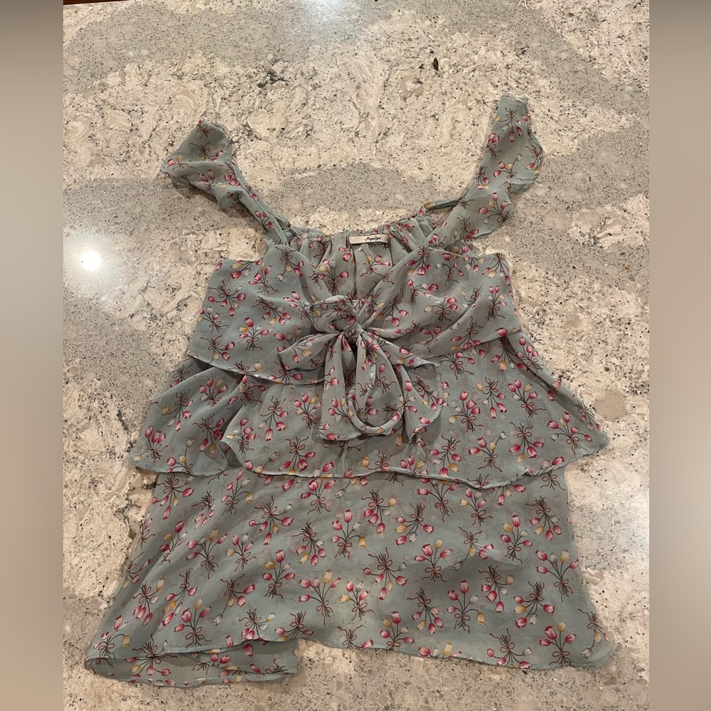 Flowy Y2K cami with bouquets